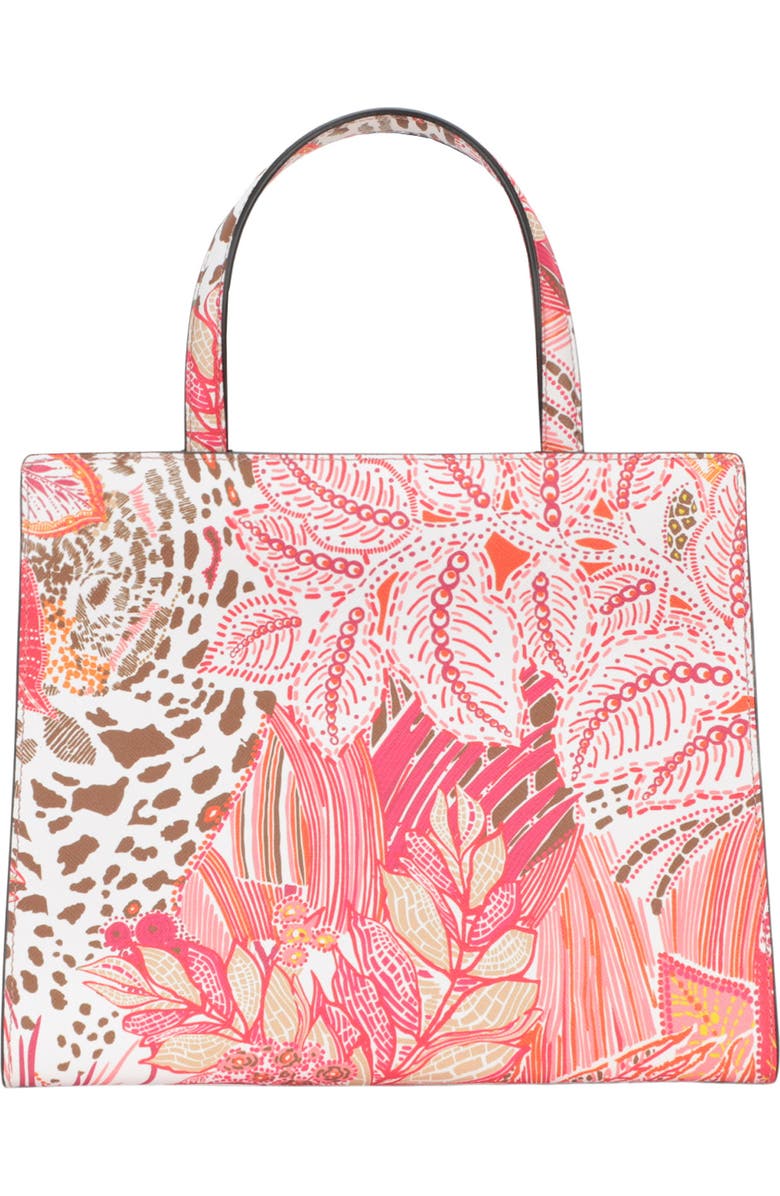 FERRAGAMO Vara Bow Print Leather Tote Bag, Alternate, color,