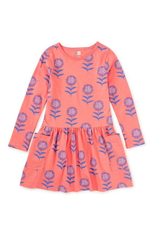 Tea Collection Long Sleeved Pocket Dress In Multi