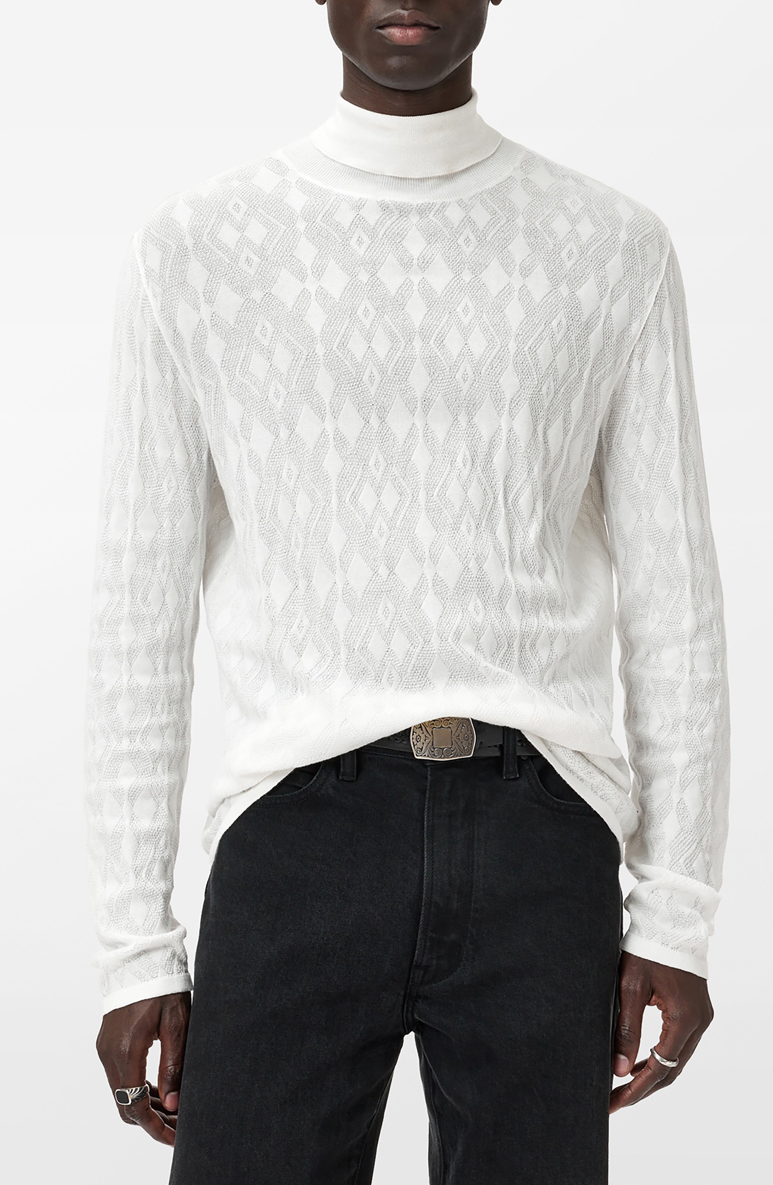 Alistair Broken Argyle Turtleneck Sweater