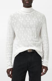 John Varvatos Alistair Broken Argyle Turtleneck Sweater