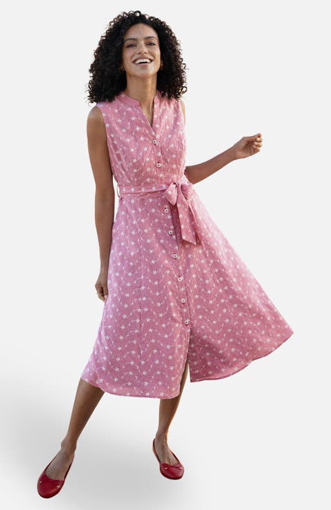 Broderie Embroidered Shirt Dress