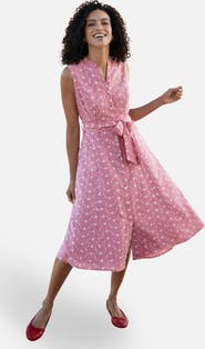Yumi Broderie Embroidered Shirt Dress