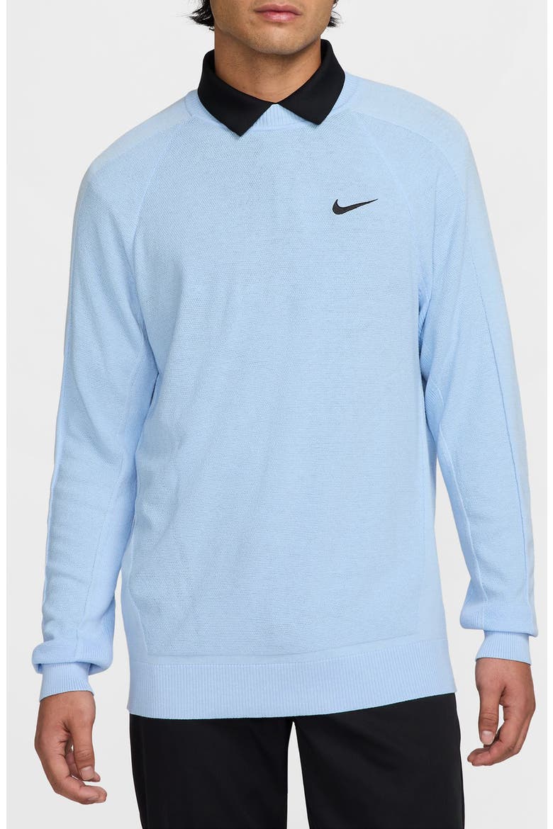 The Tour Golf Sweater, Main, color, PSYCHIC BLUE/ BLACK