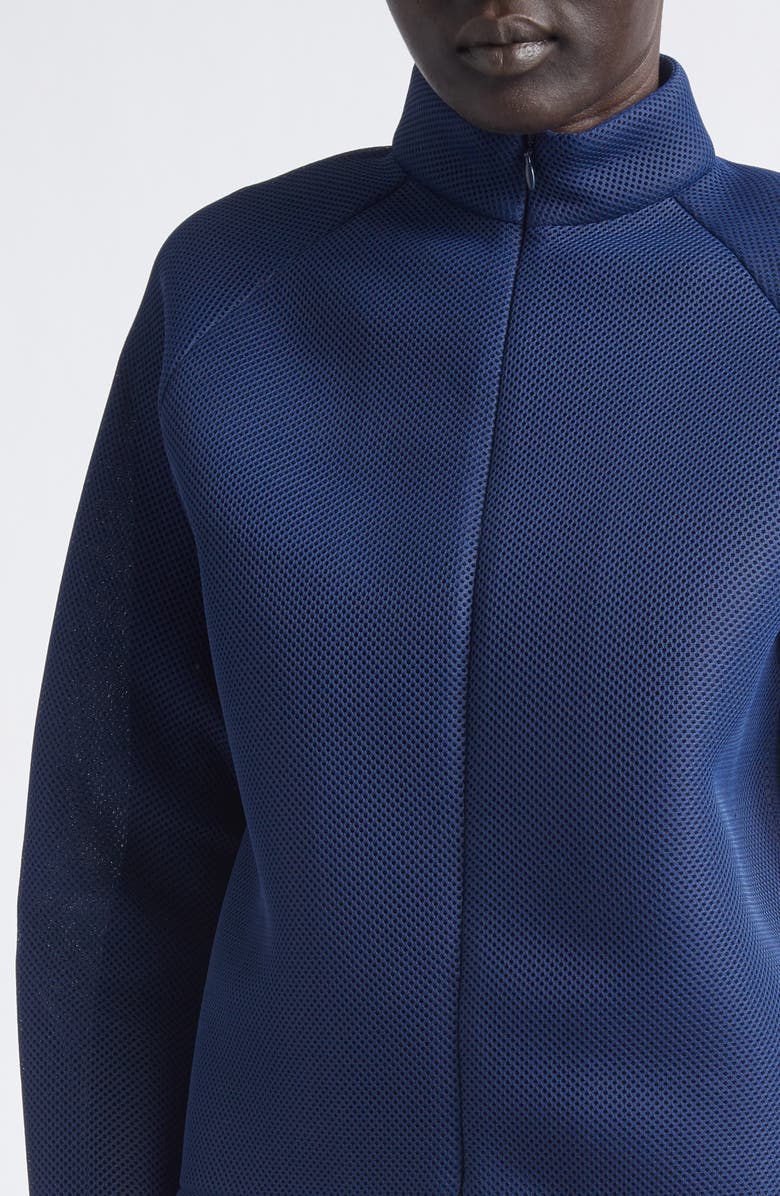 COMING OF AGE Lightweight Mesh Bomber Jacket, Alternate, color, Navy Mesh
