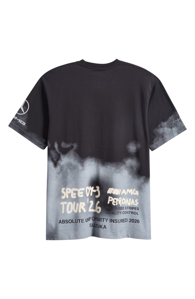 Y-3 F1 Tour Cotton Graphic T-Shirt, Alternate, color, Black