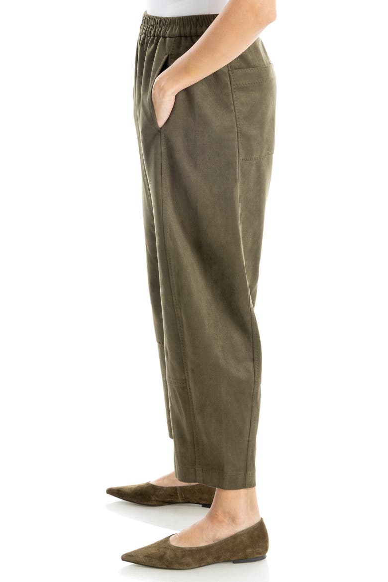 Faux Suede Barrel Pants, Alternate, color, SAGE