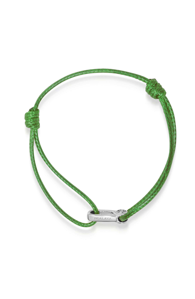 Nialaya Silver Hook String Bracelet, Alternate, color, Green