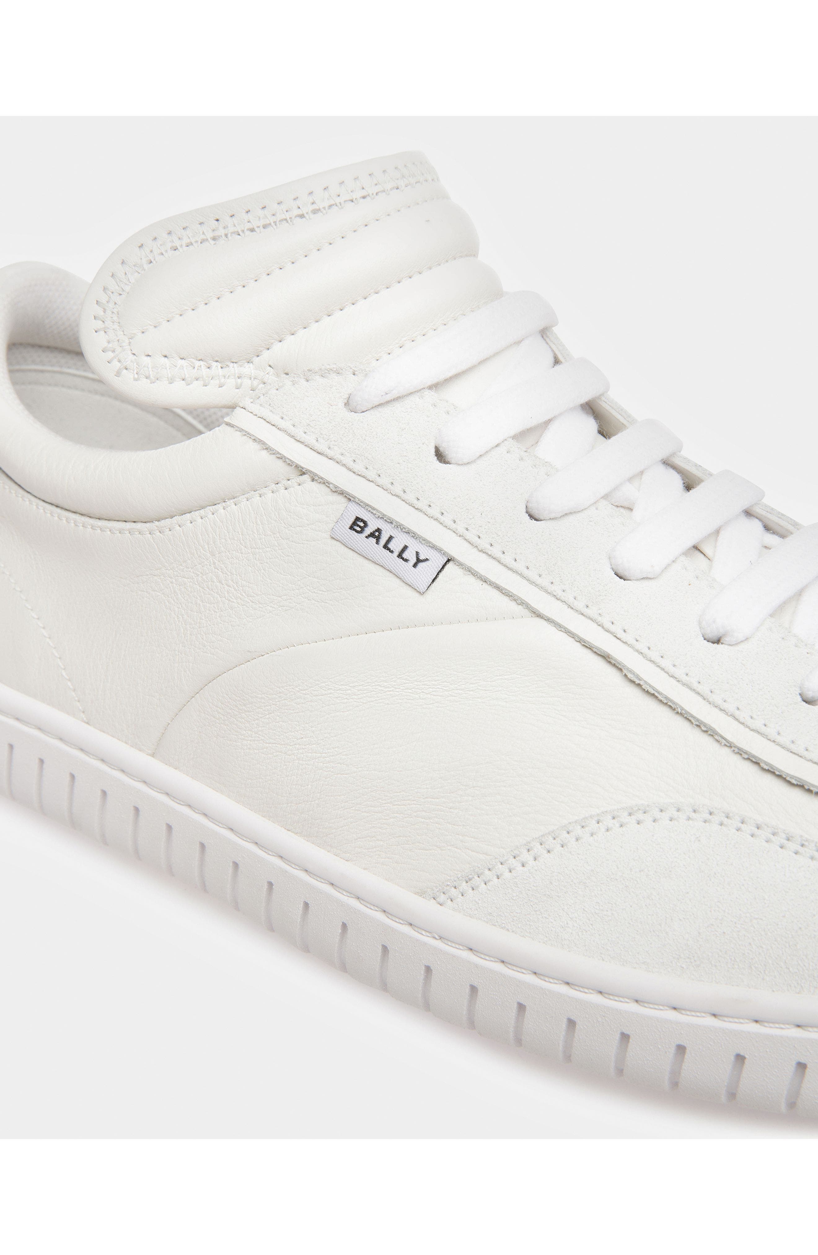 Bally Player Sneakers In Calf Leather, Alternate, color, White