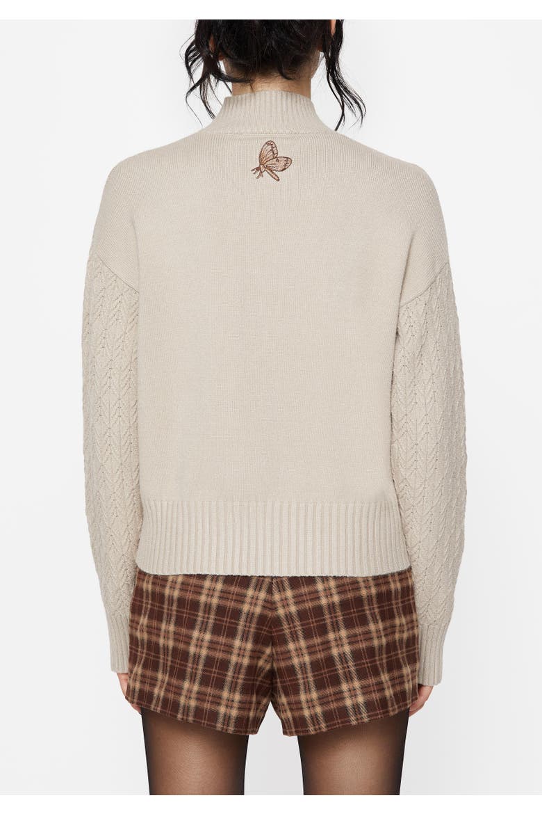 Enya Acorn Cable Knit Sweater, Alternate, color, Neutral