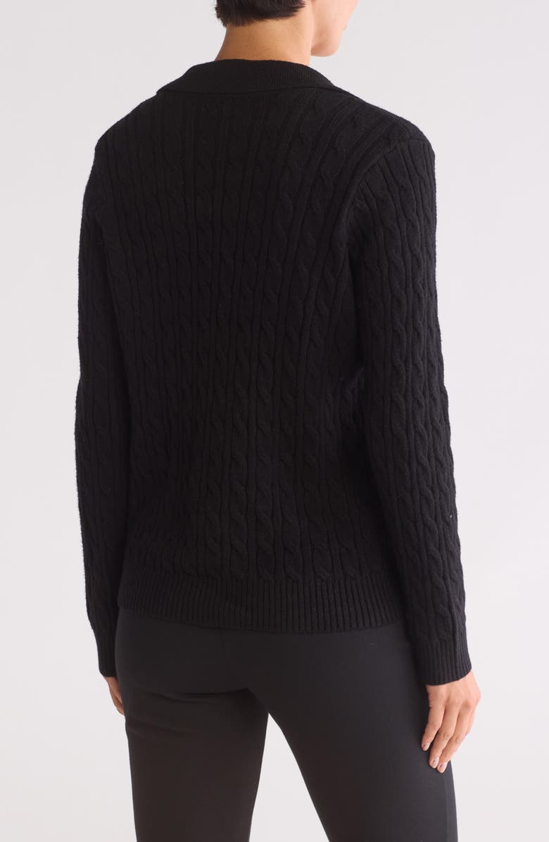 CYRUS Cable Knit Jersey Sweater Blazer, Alternate, color,