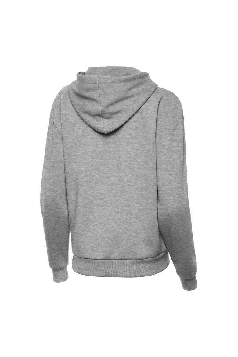 Women's Antigua  Heather Gray Detroit Lions Victory Pullover Hoodie, Alternate, color, Heather Gray