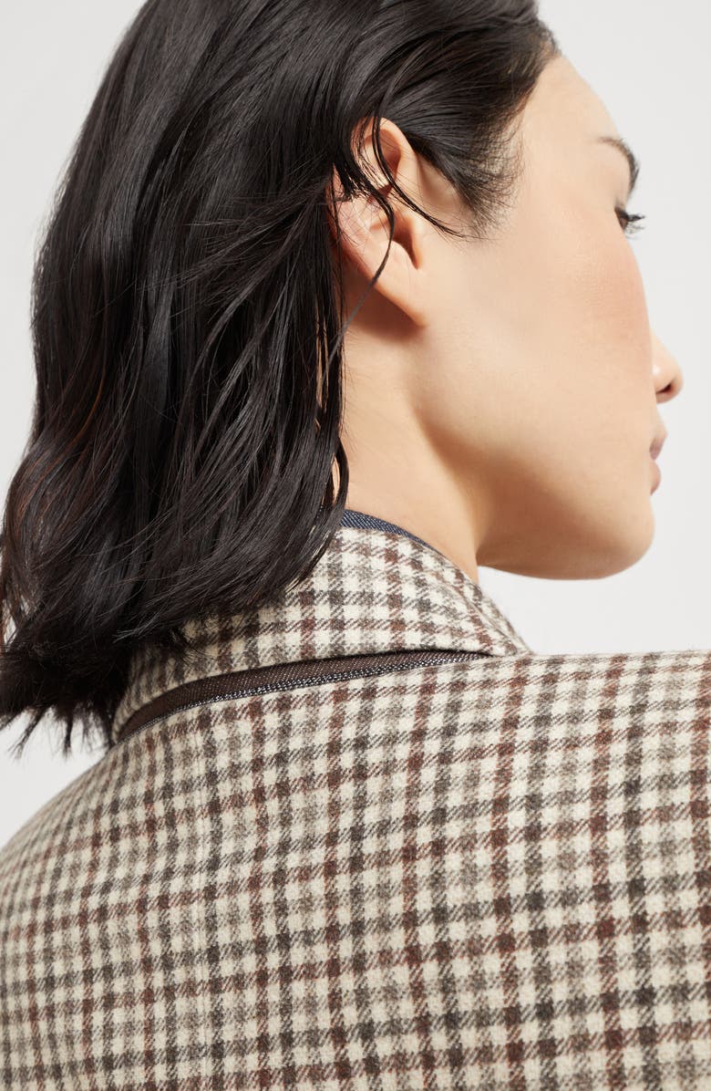 Brunello Cucinelli Flannel blazer with monili, Alternate, color, Beige