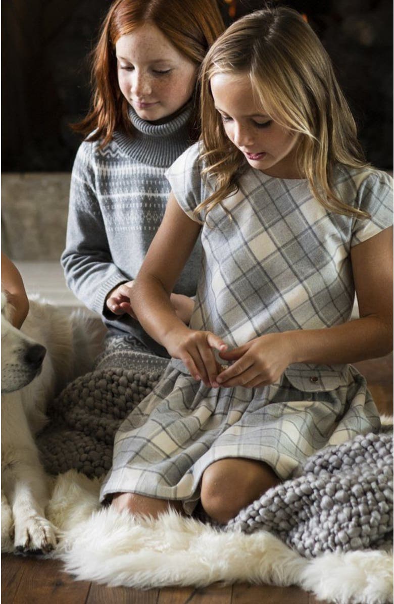 Hope & Henry Girls' Quilted Matelasse Dress, Toddler, Alternate, color,