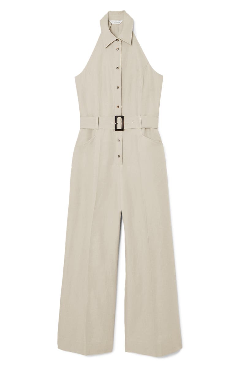 Club Monaco Belted Sleeveless Jumpsuit, Alternate, color, 