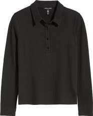 Eileen Fisher Slim Textured Henley