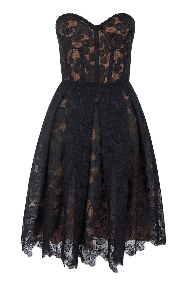 NADINE MERABI Olivia Strapless Lace Dress, Alternate, color, 