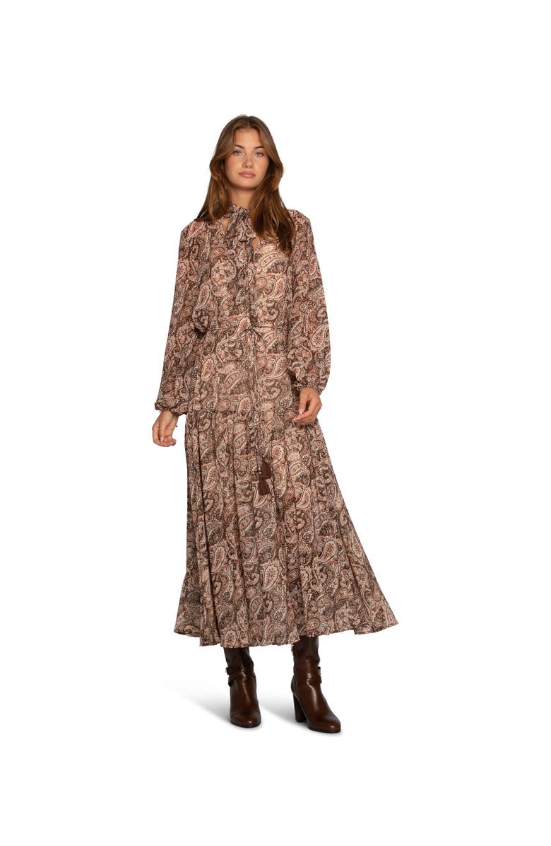 Belle & Bloom Waterfall Printed Maxi Dress, Main, color, Multi