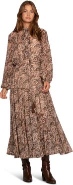 Belle & Bloom Waterfall Printed Maxi Dress