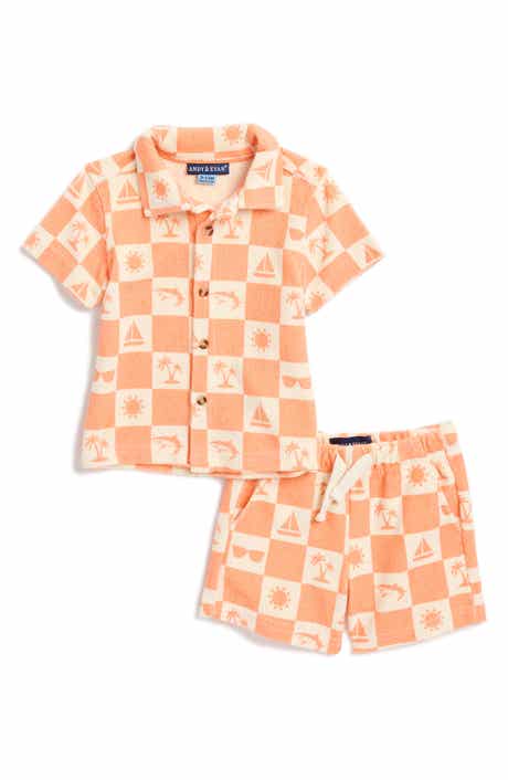 Andy & Evan Button-Up Shirt & Shorts Set