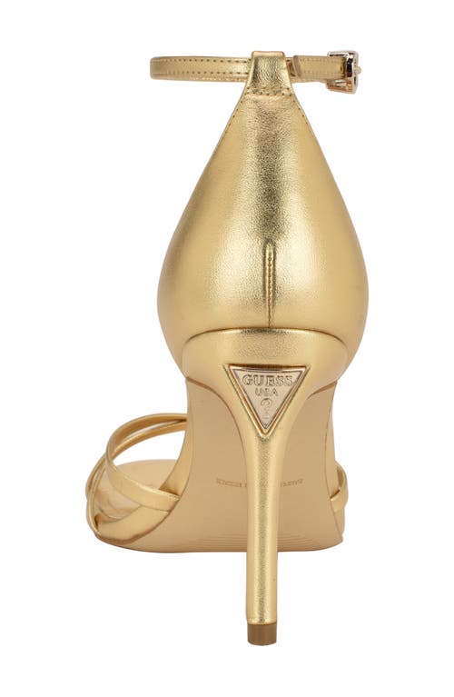Guess Spring Ankle Strap Sandal In Gold