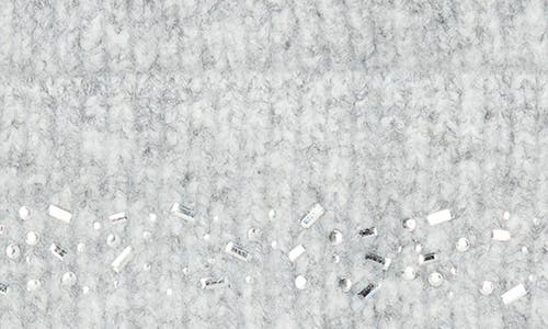 Ted Baker London Crystal Faux Fur Pompom Beanie & Scarf Box Set In Gray