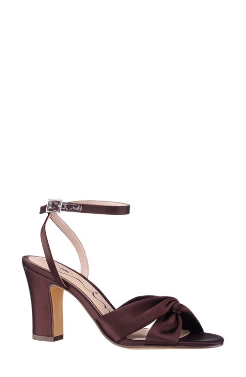 Nina Ashley Ankle Strap Sandal In Chocolate
