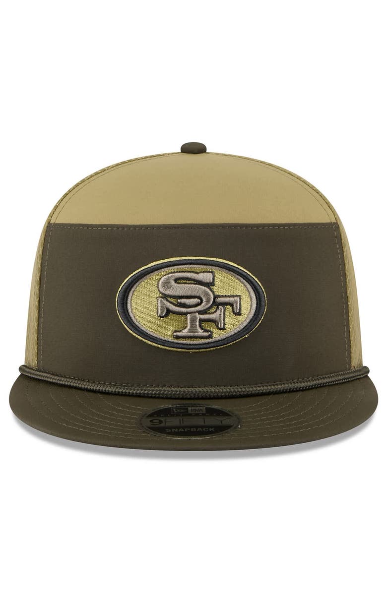 New Era Men's New Era  Dark Green San Francisco 49ers 2025 Salute to Service Split Panel 9FIFTY Snapback Hat, Alternate, color, 