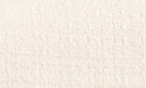 Shop Nadine Merabi Simone Embellished Trim Shimmer Tweed Minidress In Cream