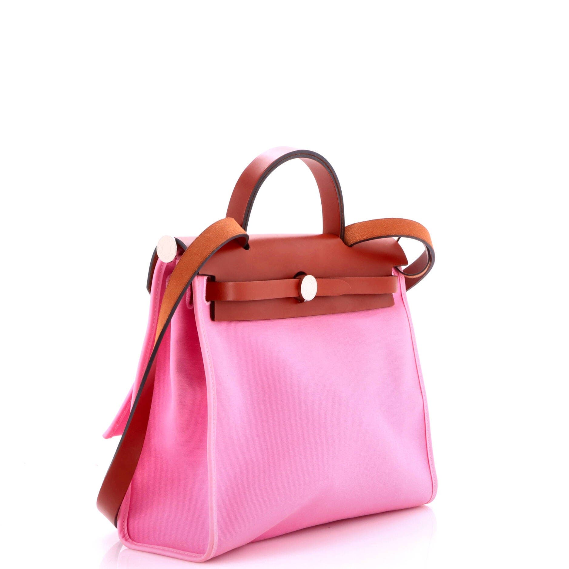 Herbag Zip Leather and Toile 31, Alternate, color, Pink