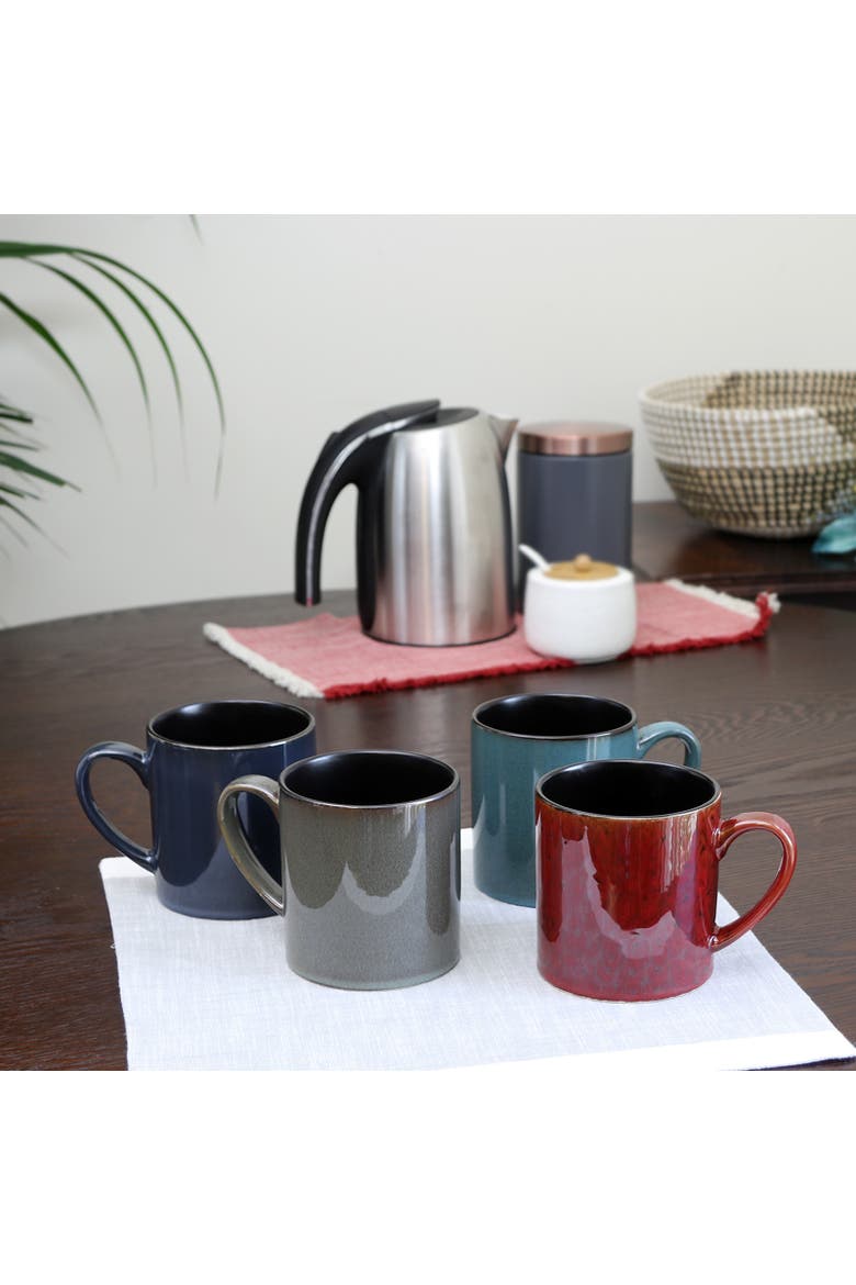 City Loft 20 oz. Mug Set, Set of 4, Alternate, color, Red