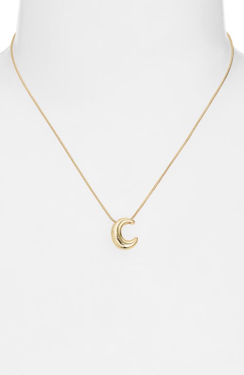 Bp. Bubble Initial Pendant Necklace In C- 14k Gold Dipped