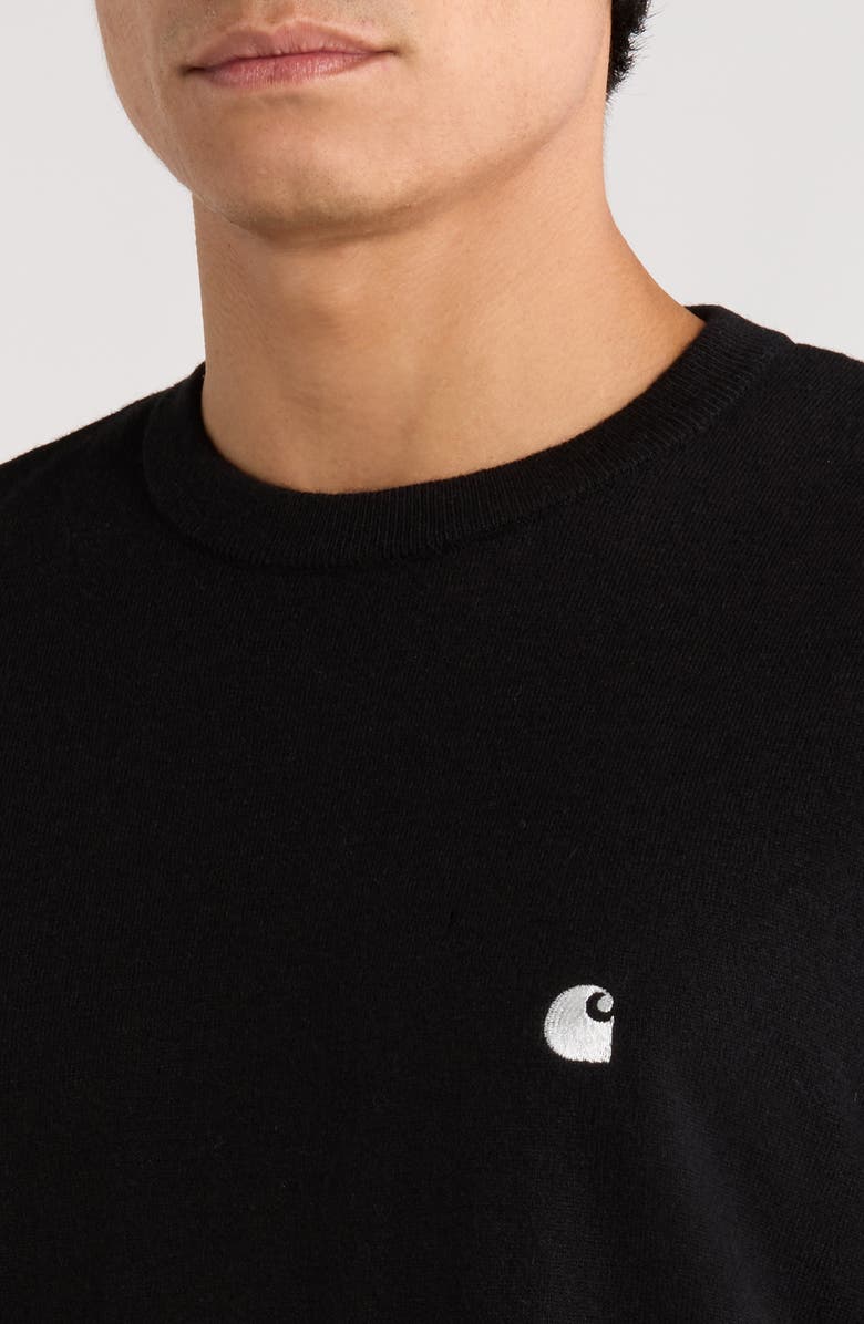 Carhartt Work In Progress Madison Lambswool Blend Sweater, Alternate, color, Black / Wax