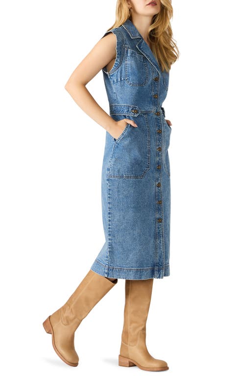 Steve Madden Julieta Denim Midi Dress In Blue