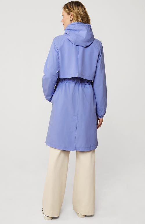 Lands' End Squall Packable Long Raincoat In Light Periwinkle