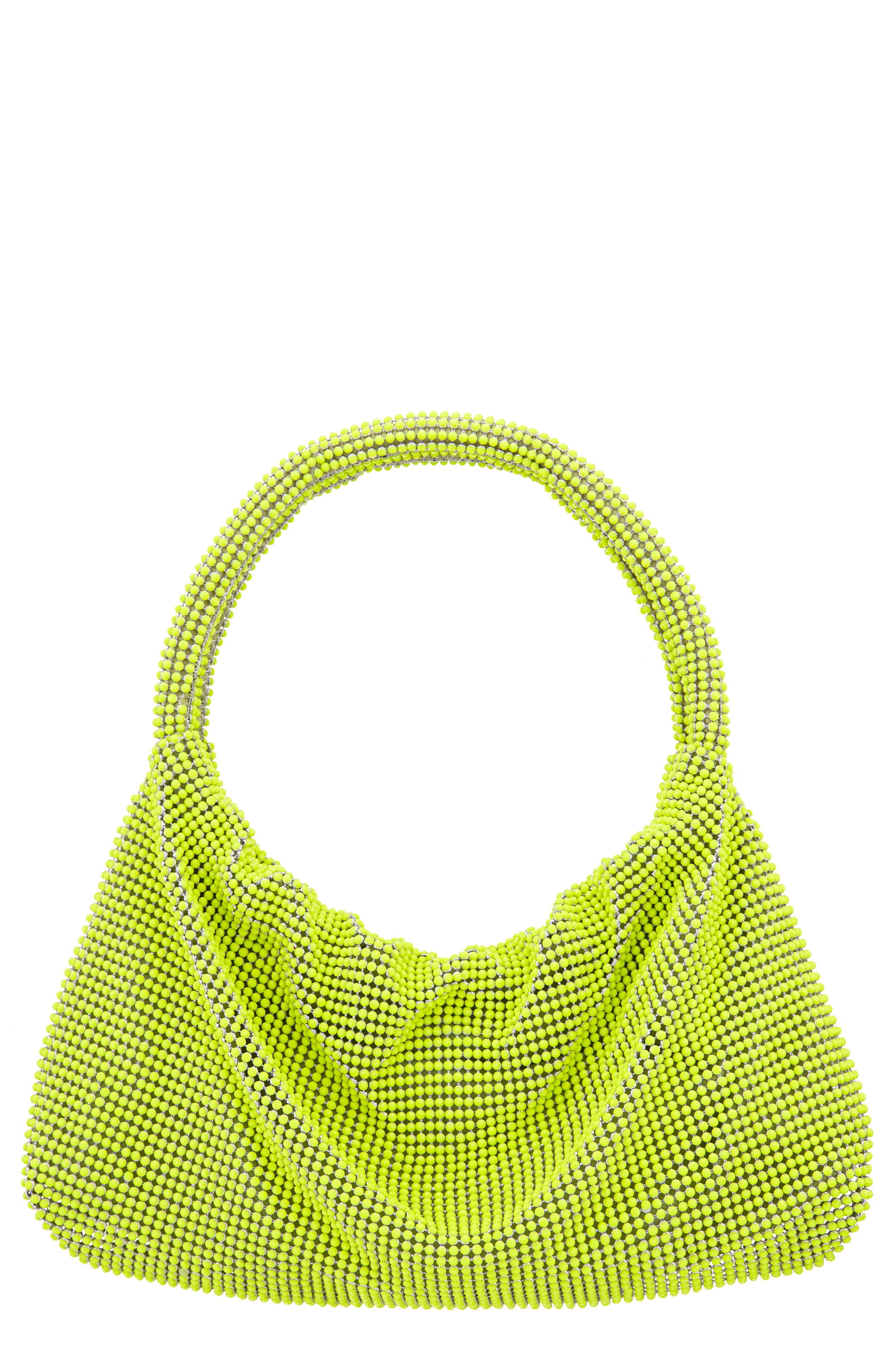 Nina Joyce Mesh Top Handle Bag, Main, color, Neon Lime