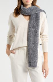AllSaints Metallic Faux Fur Scarf