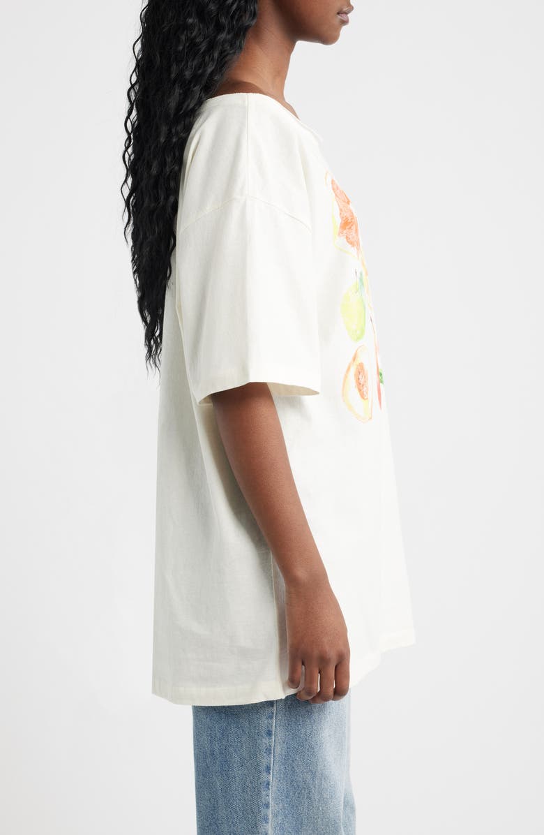 GOLDEN HOUR Fruit Watercolor Graphic T-Shirt, Alternate, color, Marshmallow