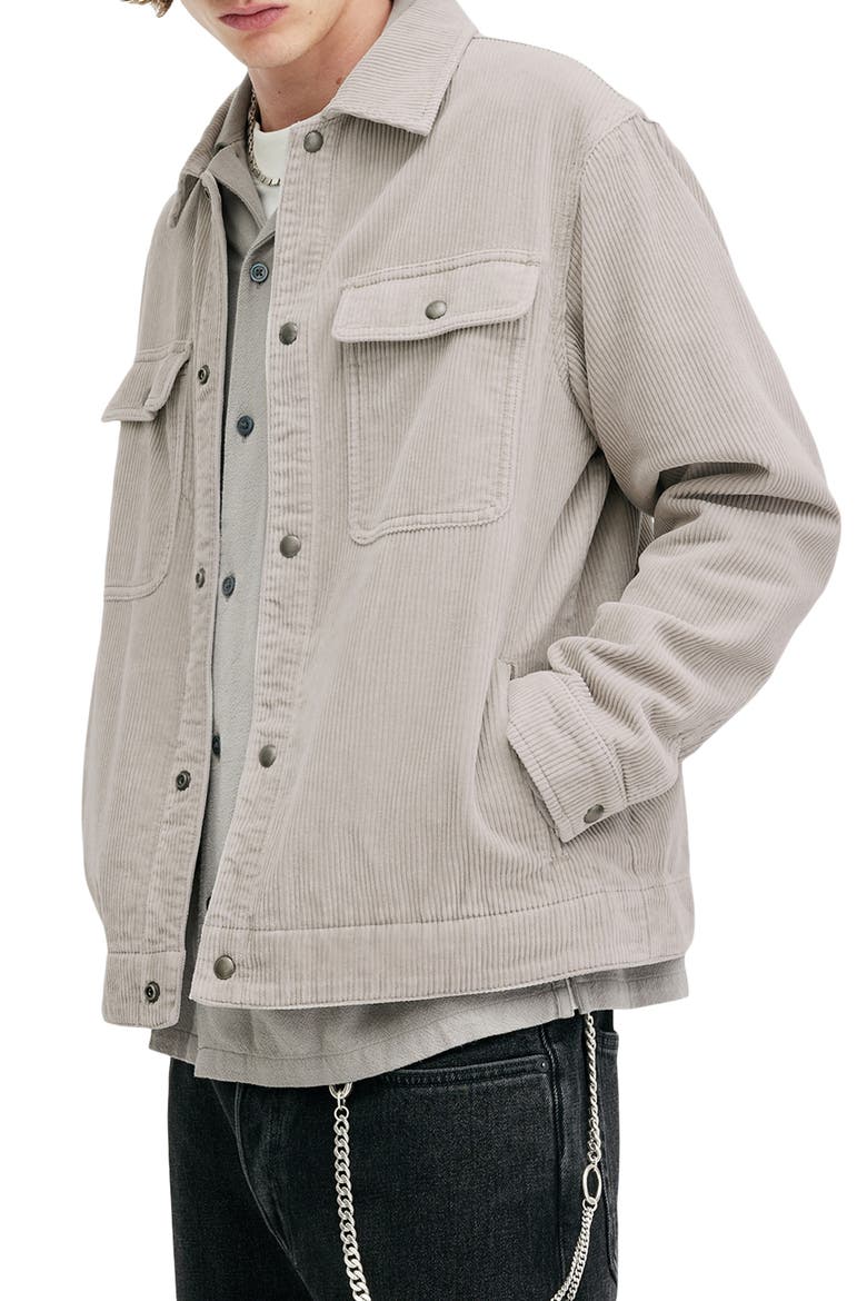 Castleford Corduroy Overshirt, Alternate, color, MARCH GREY