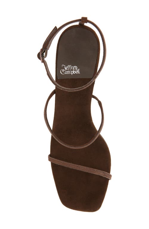 Jeffrey Campbell Monica Ankle Strap Sandal In Brown Suede