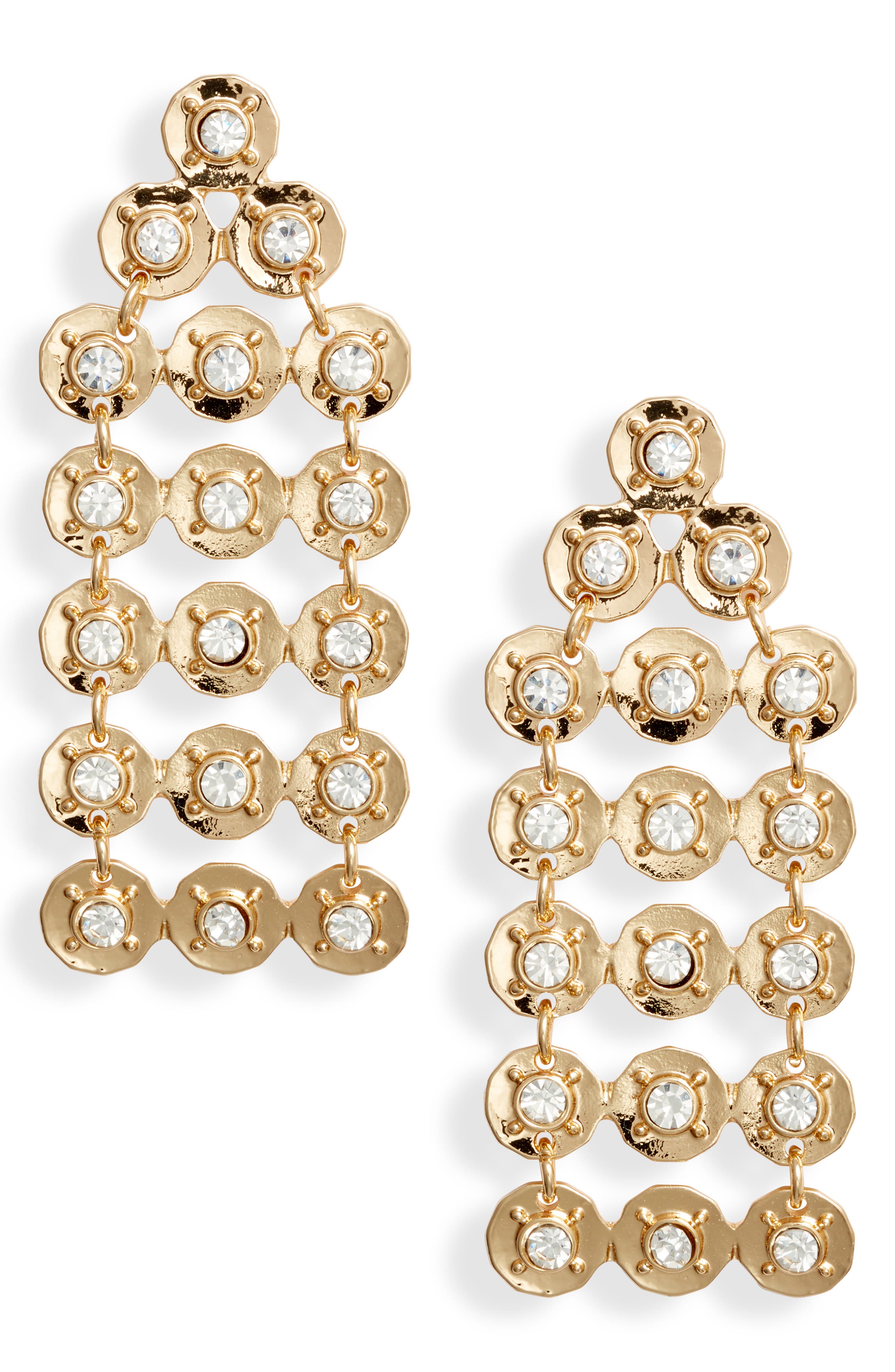 Open Edit Crystal Chandelier Earrings