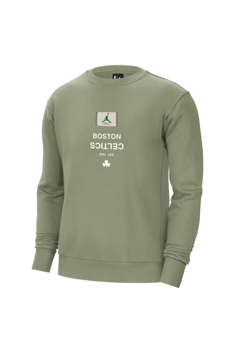 Men's Jordan Brand Green Boston Celtics Courtside Statement Edition Heavyweight Pullover Sweatshirt, Alternate, color, Green