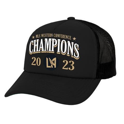 Men's Mitchell & Ness  Black LAFC 2023 MLS Western Conference Champions Locker Room Trucker Snapback Hat