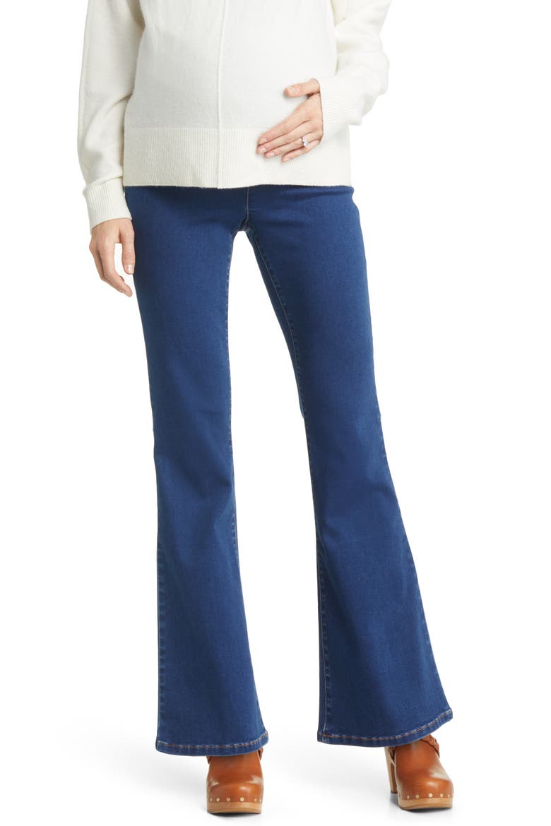 Better Butter Over the Bump Slim Bootcut Maternity Jeans, Main, color, SAFIA