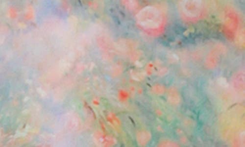 Afrm Lucile Floral Strapless Mesh Dress In Fog Field