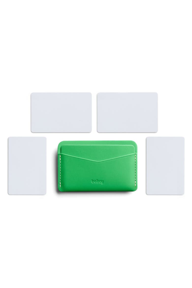 Leather RFID Card Case, Alternate, color, NEONGREEN