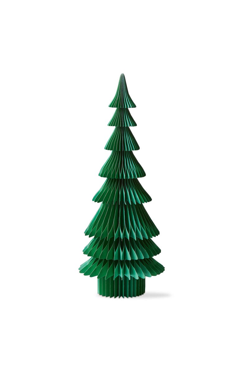tag Evergreen Paper Tree Decor - Large Holiday Sculpture, Main, color, Green