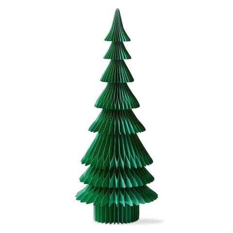 Evergreen Paper Tree Decor - Large Holiday Sculpture