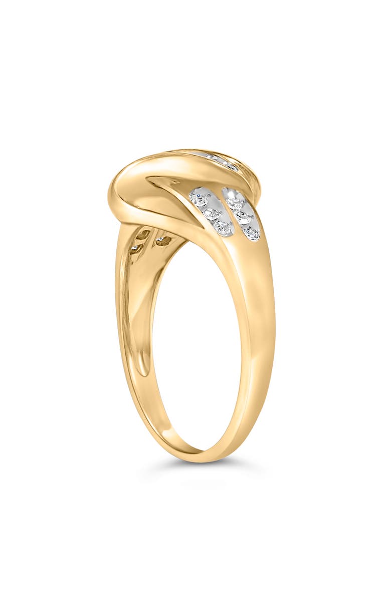 Haus of Brilliance 10K Yellow Gold Plated .925 Sterling Silver 1.0 Ctw Diamond Flower Cluster Open Halo Floral Ring, Alternate, color, Yellow Gold Over Silver