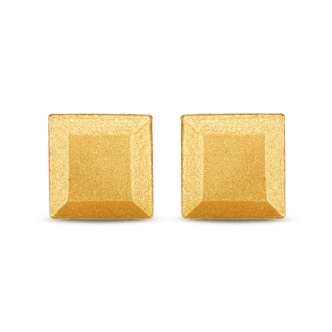 Square Bullion Stud Earrings