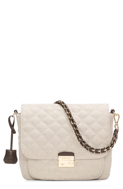 Medium Crosby Lock Quilted Nylon Crossbody Bag